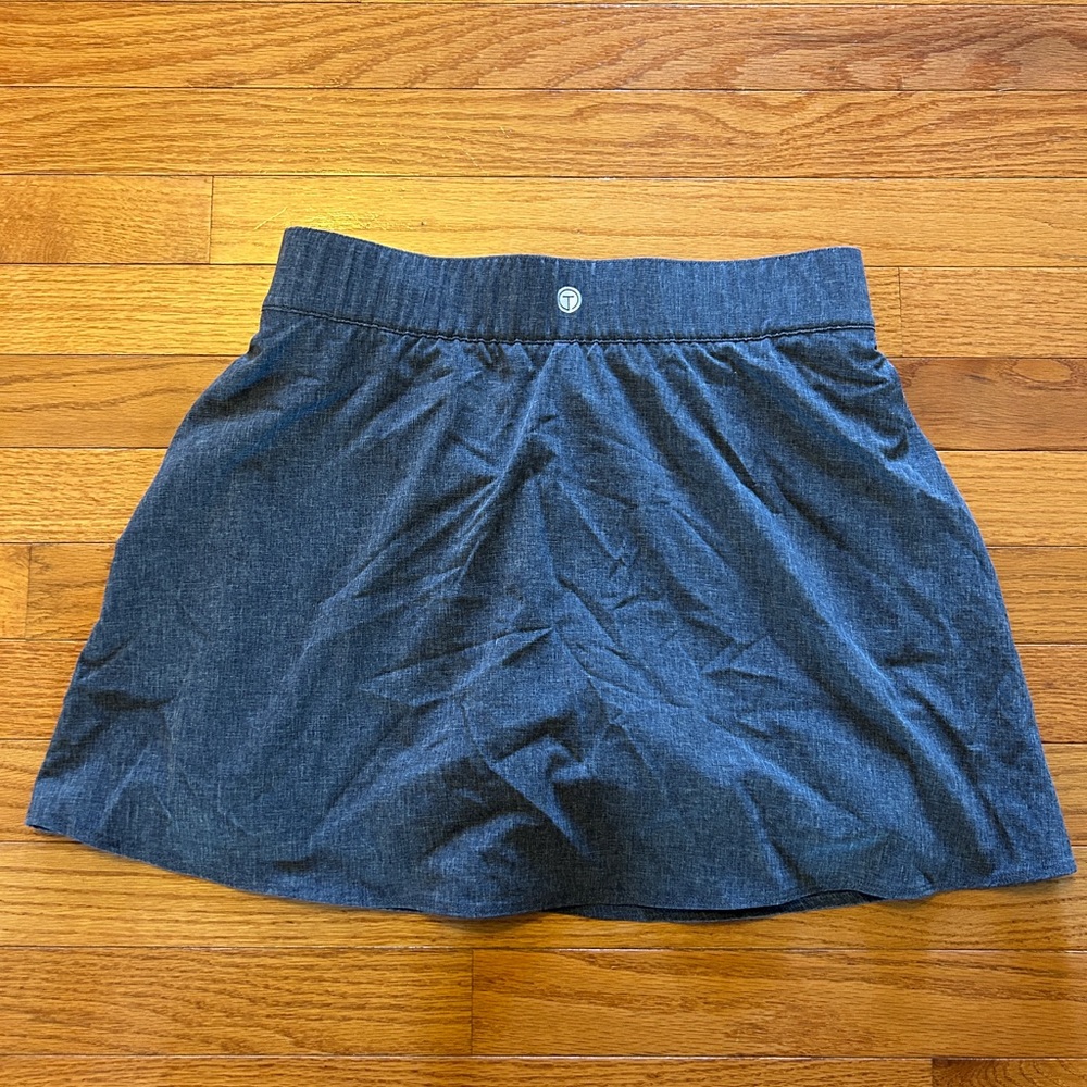 T by TALBOTS Skort Size SP Navy Blue Athletic Everyday Stretch Pockets Golf